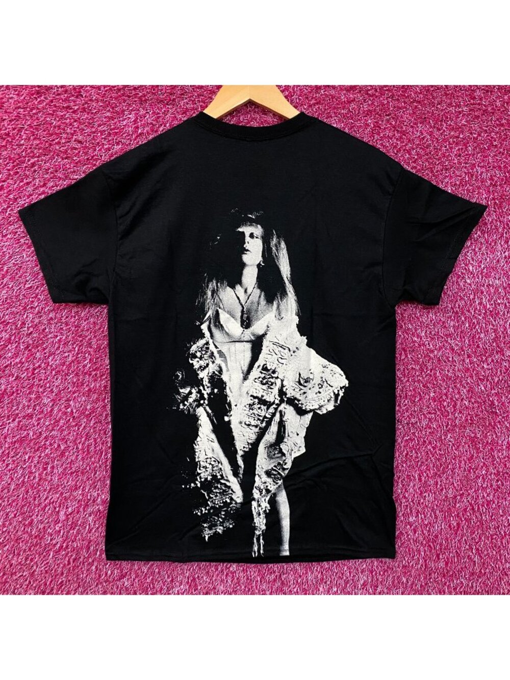 Lady Gaga Black & White Portrait Graphic T-Shirt Medium